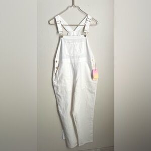 Stoney Clover Lane Women's White Denim Overalls